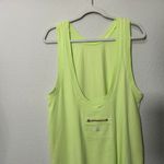 Free People NEW  Hot Shot Tunic Tank Lighting Lime Green Oversize Sm Athleisure Photo 6