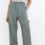 Madewell  Lightspun Pull On Gauze Cotton Balloon Pants Faded Shale Green Large Photo 0