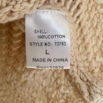 MIOU MUSE Open Knit Sweater Vest White Round Neck Crop Tank Large Photo 3