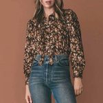 Doen Norma Fern Grove Floral Top Womens XS Brown NWT Photo 5