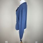 Factoria Perez Cardigan Sweater Womens M 100% Baby Alpaca Blue Embroidered Peru Size M Photo 9