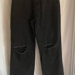 Ymi Black Denim Jeans Junior Size 9 High Rise Wide Leg Hipster Punk Edgy Grunge Photo 0