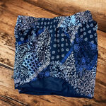 Maurice's  Medium Athletic Lined Pull On Short‎  Floral Mesh Paisley Navy Blue Photo 10