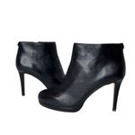Michael Kors  Sammy Black Leather Side Zip Platform Ankle Boot sz 7.5 $198 Photo 0