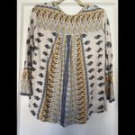 Lucky Brand  Chic Boho-Style Printed Top size Large Photo 5