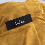 Lulus  Knot Since You Mustard Yellow Tie-Strap Wide-Leg Jumpsuit NWT Photo 4
