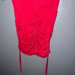 Red Hot! Ruched Romper with Adjustable Sides Size M Photo 2