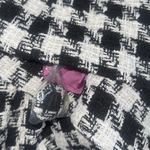 NWT NVLT Women's Cape Jacket with Lantern Sleeves Plaid Houndstooth Black White Size L Photo 12