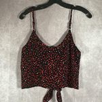 SheIn  | Black & Red Heart Print Tank Crop Top | Size Medium Photo 3