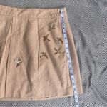 Anthropologie Leifnotes Tan Sequin Bird Skirt Sz 12 | Boho Holiday Mini Photo 4