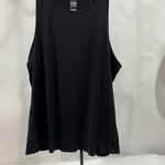 Victoria's Secret Victoria Sport Black Athletic Tank Top Size Large Scallop Detail Around Hem Photo 6