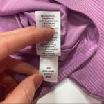 Abound  Lilac Cropped Rib Knit Shirt long sleeve top Photo 3