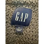 Gap  Women Knit Sweater Charcoal Gray Textured Long Sleeve Crew Neck Size L Photo 3