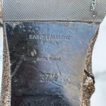 Saint Laurent Wyatt women’s croc embossed gray leather ankle boot IT 37.5 US 7.5 Photo 11