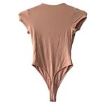 Naked Wardrobe  Women's S Blush Thong Bodysuit Neutral Casual Stretch Basic‎ Photo 1