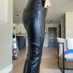 Revice Denim Leather Flare Pants Photo 3