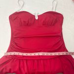 Red Ruched Sweetheart One Piece‎ Swimwear size L Size L Photo 4