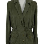 Lucky Brand  Jacket Small Green Utility Button Up Military Style Casual Fall Photo 0