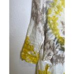 Belle France Italian Linen Tie Dye Tunic Coverup EUC Sz M Oversized Yellow Gray Size M Photo 4