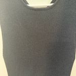 ZARA Black Ribbed Fitted Sleeveless Tank Top With Back Cut Out Size Medium EUC Photo 1