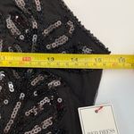 NWT Verte Black Sequin Mesh Bodycon Dress Large Beaded Halter Red Dress Boutique Photo 13