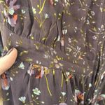 Ulla Johnson Aurora Silk Georgette Maxi Dress Long Sleeve Floral Plum Photo 8