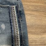 Free People  Blue Silver Embellished Mini Skirt Photo 3