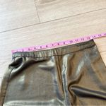 LPA  Gold Metallic Sheer High Waisted Cropped Gaucho Wide Leg Pants Size S Photo 5