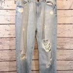 American Bazi Jeans Distressed High Rise NWT Wide Leg Light Wash-13 Photo 0