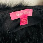 NEW Sugar Thrillz Black Feather Spaghetti Strap Bralette Size XXS Photo 5