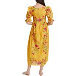 Farm Rio Flower Dream Floral Smocked Puff Sleeve Maxi Dress Photo 4