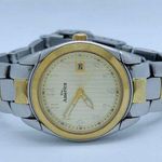 Vintage Time America women date watch 28mm silver gold tone dial 6” w/battery Photo 0