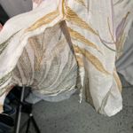 Tahari  100% Linen Button Front Blouse 2X Tropical Leaf Print‎ Long Sleeve Top Photo 1