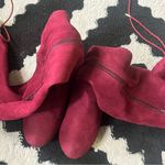 Nature Breeze  Burgundy Over-the-Knee Boots Photo 6