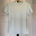 J. McLaughlin  Short Sleeve Catalina Crewneck Top textured blue Photo 0