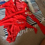 Capulet Revolve x  Bodysuit Red Blouse Small Photo 8