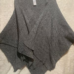 Time and Tru Women's One Size Knit Poncho Sweater Gray Textured Open Front Photo 0