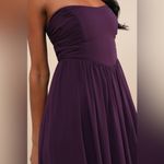 Lulus LULU’S Luxe Favorite Dark Purple Strapless Ruched Maxi Dress Photo 3