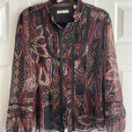 Coldwater Creek  Paisley Blouse Medium Old Money Career‎ Photo 0