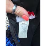 Vintage 80s Scarlett Nite Sequin Halter Metallic Fit Flare Mini Prom Dress Blue Photo 11