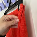 ZARA EUC | women’s bright orange tweed distressed hem miniskirt — XS Photo 2