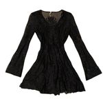 Free People Black Reign Over Me Lace Mini Dress Photo 0