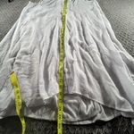 Mlle Gabrielle  L White Sleeveless High Low Button Shirt Dress NWT Lightweight‎ Photo 9