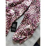 EXPRESS ABSTRACT ANIMAL LEOPARD PRINT PUFF SLEEVE RUCHED HI-LO MIDI DRESS XXS Photo 4