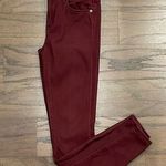 Loft Burgundy Sateen Legging - Size 0 Photo 0