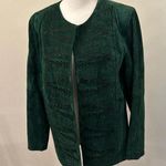 VTG Victor Costa Occasion Suede 100% Leather Blazer/Jacket Deep Green Photo 0