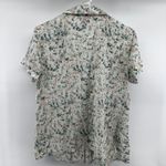 Rebecca Taylor Eberjey x  Silk Pajama Top Button Up Chest Pocket Floral Large Photo 3