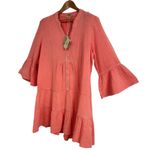 Faherty Dream Cotton Gauze Kasey Dress Coral Dusty Pink NWT Size Small Photo 4