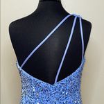 Dress for Everyone Sparkling Blue Gown One Shoulder Size 4 Photo 5