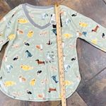 Cuddl Duds  Honeycomb Fleece Pajama Top & Pajama Joggers Set Mint Dogs XS Photo 11